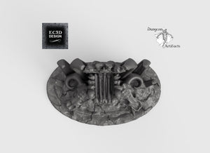 Boneyard Skull Throne - 15mm 28mm 32mm Wilds of Wintertide Wargaming Terrain D&D, DnD