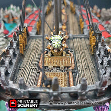 Load image into Gallery viewer, Flying Dhow - 15mm 28mm 32mm Clorehaven and the Goblin Grotto Wargaming Terrain D&amp;D DnD