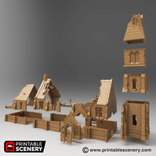 Load image into Gallery viewer, Ruined Medieval Church - 15mm 28mm 32mm 37mm Time Warp Wargaming Terrain Scatter D&amp;D, DnD