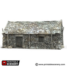 Load image into Gallery viewer, Old Stone Barn -  15mm 28mm 32mm Time Warp Wargaming Terrain Scatter D&amp;D, DnD