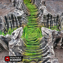 Load image into Gallery viewer, Wyrm Tunnels - 15mm 28mm 32mm Clorehaven and the Goblin Grotto Wargaming Terrain Scatter D&amp;D, DnD