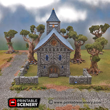 Load image into Gallery viewer, Clorehaven Chapel - 28mm 32mm Goblin Grotto Wargaming Terrain D&amp;D, DnD