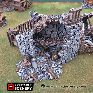 Ruined Observatory - 15mm 28mm 32mm Clorehaven and the Goblin Grotto Wargaming Terrain Scatter D&D DnD