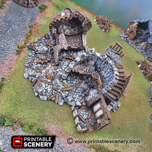 Load image into Gallery viewer, Ruined Observatory - 15mm 28mm 32mm Clorehaven and the Goblin Grotto Wargaming Terrain Scatter D&amp;D DnD