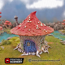 Load image into Gallery viewer, Goblin Mushroom Hovel - 15mm 28mm 32mm Clorehaven and the Goblin Grotto Wargaming Terrain Scatter D&amp;D, DnD