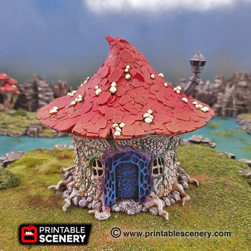 Goblin Mushroom Hovel - 15mm 28mm 32mm Clorehaven and the Goblin Grotto Wargaming Terrain Scatter D&D, DnD