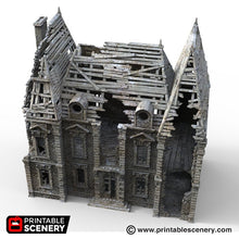 Load image into Gallery viewer, Ruined Chateau -  15mm 28mm 32mm Time Warp Wargaming Terrain Scatter D&amp;D, DnD