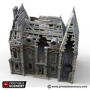 Ruined Chateau -  15mm 28mm 32mm Time Warp Wargaming Terrain Scatter D&D, DnD