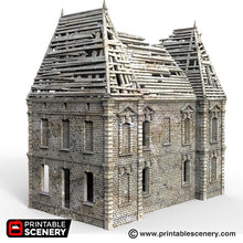 Load image into Gallery viewer, Ruined Chateau -  15mm 28mm 32mm Time Warp Wargaming Terrain Scatter D&amp;D, DnD