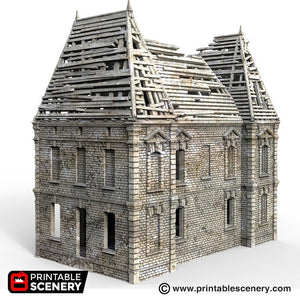 Ruined Chateau -  15mm 28mm 32mm Time Warp Wargaming Terrain Scatter D&D, DnD