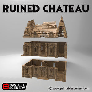 Ruined Chateau -  15mm 28mm 32mm Time Warp Wargaming Terrain Scatter D&D, DnD