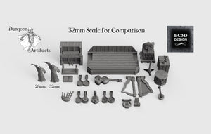Music and Sound - Musical Instruments Set - 28mm 32mm Hero's Hoard Wargaming Terrain D&D, DnD