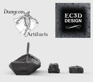 Fishing Boat and Gear - 15mm 28mm 32mm Wilds of Wintertide Wargaming Terrain D&D, DnD