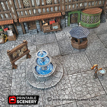 Load image into Gallery viewer, Town Square Accessories - 28mm 32mm Clorehaven and the Goblin Grotto Wargaming Terrain Scatter D&amp;D, DnD