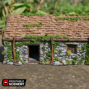 Old Stone Barn -  15mm 28mm 32mm Time Warp Wargaming Terrain Scatter D&D, DnD
