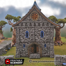 Load image into Gallery viewer, Clorehaven Chapel - 28mm 32mm Goblin Grotto Wargaming Terrain D&amp;D, DnD
