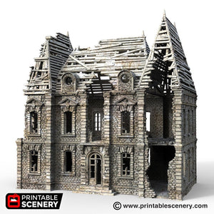 Ruined Chateau -  15mm 28mm 32mm Time Warp Wargaming Terrain Scatter D&D, DnD