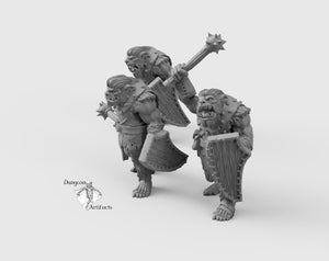 Bug Bears with Maces - Wargaming Miniatures Monsters D&D, DnD