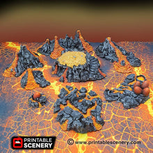 Load image into Gallery viewer, Dragon&#39;s Lair - 15mm 28mm Clorehaven and the Goblin Grotto Wargaming Terrain Scatter DnD