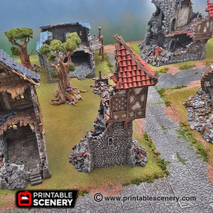 Ruined Winterdale Watchtower - 15mm 28mm 32mm Clorehaven and the Goblin Grotto Wargaming Terrain Scatter D&D DnD