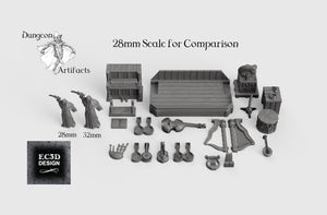 Music and Sound - Musical Instruments Set - 28mm 32mm Hero's Hoard Wargaming Terrain D&D, DnD