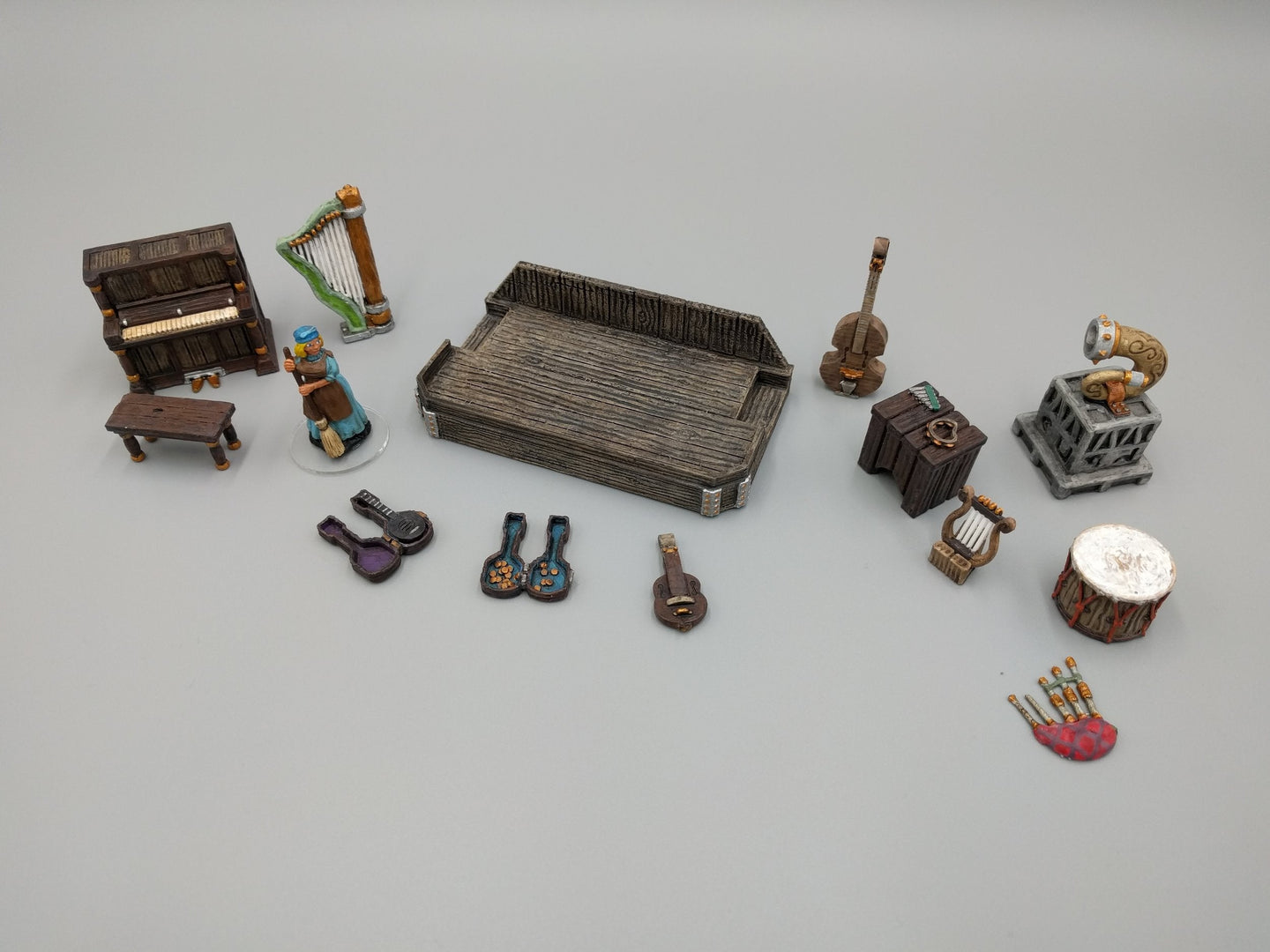 Music and Sound - Musical Instruments Set - 28mm 32mm Hero's Hoard Wargaming Terrain D&D, DnD
