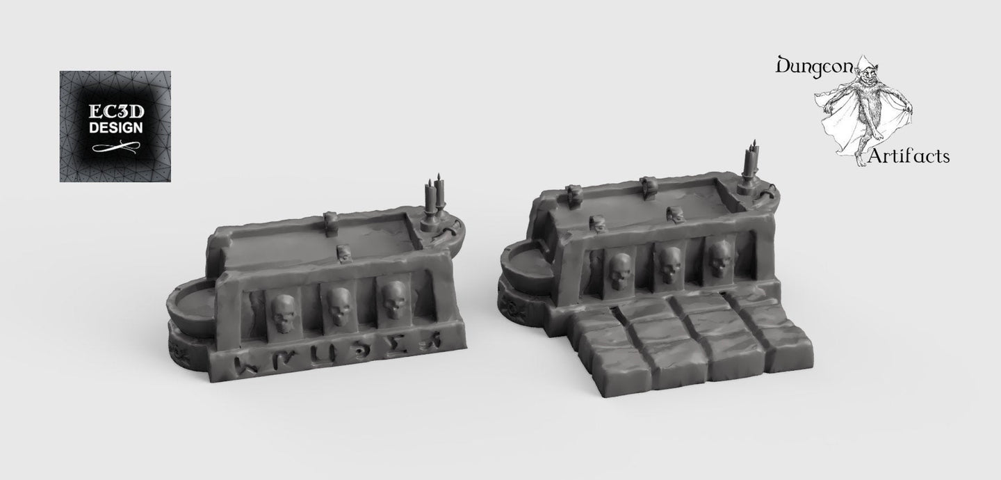 Occult Sacrificial Altars - 28mm 32mm Hero's Hoard Wargaming Terrain D&D, DnD