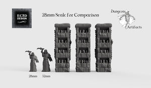 Skull Pillars - 28mm 32mm Hero's Hoard Wargaming Terrain D&D, DnD