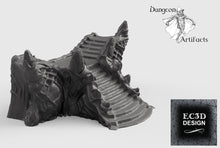 Load image into Gallery viewer, Ice Palace Stairway - 15mm 28mm 32mm Wilds of Wintertide Wargaming Terrain D&amp;D, DnD