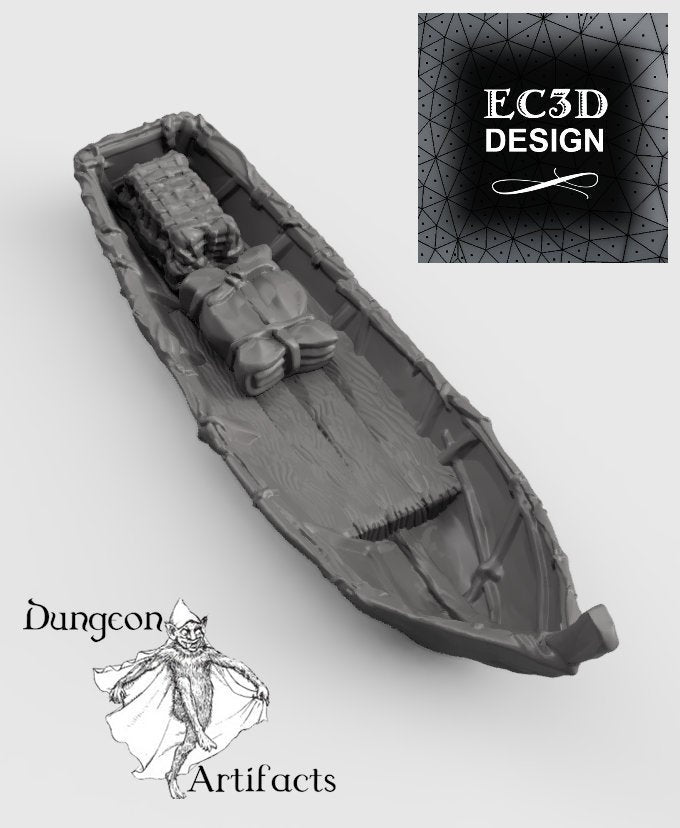 Fishing Boat and Gear - 15mm 28mm 32mm Wilds of Wintertide Wargaming Terrain D&D, DnD