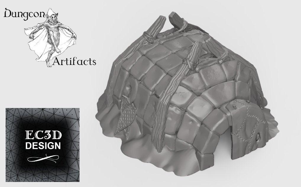 Hunter's Igloo - 15mm 28mm 32mm Wilds of Wintertide Wargaming Terrain D&D DnD