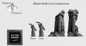 Ruined Wintertide Statues - 15mm 28mm 32mm Wilds of Wintertide Wargaming Terrain D&D, DnD