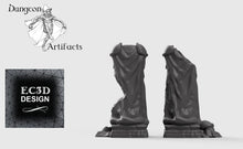 Load image into Gallery viewer, Ruined Wintertide Statues - 15mm 28mm 32mm Wilds of Wintertide Wargaming Terrain D&amp;D, DnD