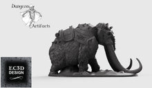 Load image into Gallery viewer, Armored Woolly Mammoth -  15mm 28mm 32mm 42mm Wilds of Wintertide Wargaming Terrain D&amp;D, DnD