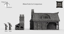 Load image into Gallery viewer, Cottage and Bakery - 15mm 28mm 32mm City of Tarok Wargaming Terrain Scatter D&amp;D DnD