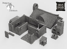 Load image into Gallery viewer, Cottage and Bakery - 15mm 28mm 32mm City of Tarok Wargaming Terrain Scatter D&amp;D DnD