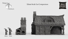 Load image into Gallery viewer, Cottage and Bakery - 15mm 28mm 32mm City of Tarok Wargaming Terrain Scatter D&amp;D DnD