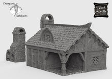 Load image into Gallery viewer, Cottage and Bakery - 15mm 28mm 32mm City of Tarok Wargaming Terrain Scatter D&amp;D DnD