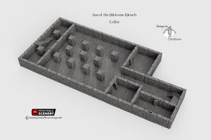 Inn of the Welcome Wench Cellar - Basement 28mm Clorehaven and the Goblin Grotto Wargaming Terrain D&D, DnD