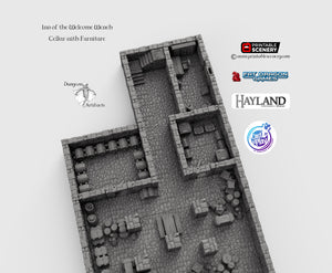 Inn of the Welcome Wench Cellar - Basement 28mm Clorehaven and the Goblin Grotto Wargaming Terrain D&D, DnD