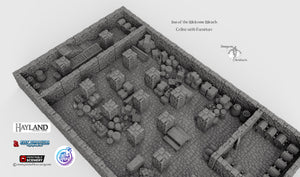 Inn of the Welcome Wench Cellar - Basement 28mm Clorehaven and the Goblin Grotto Wargaming Terrain D&D, DnD