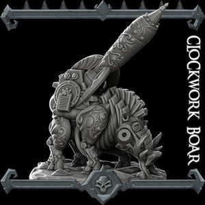 Clockwork Boar - Wargaming Miniatures Monster Rocket Pig Games D&D, DnD