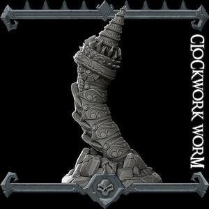 Clockwork Worm - Wargaming Miniatures Monster Rocket Pig Games D&D, DnD