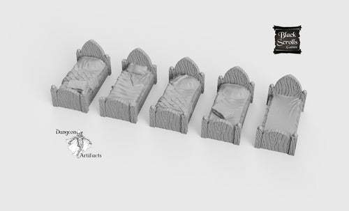 RPG Bed Set - 28mm 32mm City of Tarok Wargaming Terrain Scatter D&D DnD