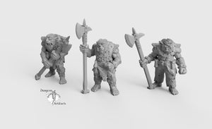 Bug Bears with Halberds - Wargaming Miniatures Monsters D&D, DnD