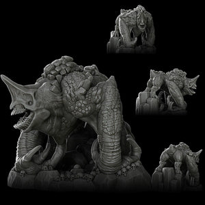 Slatescale Hornbeast - Wargaming Miniatures Monster Rocket Pig Games D&D, DnD