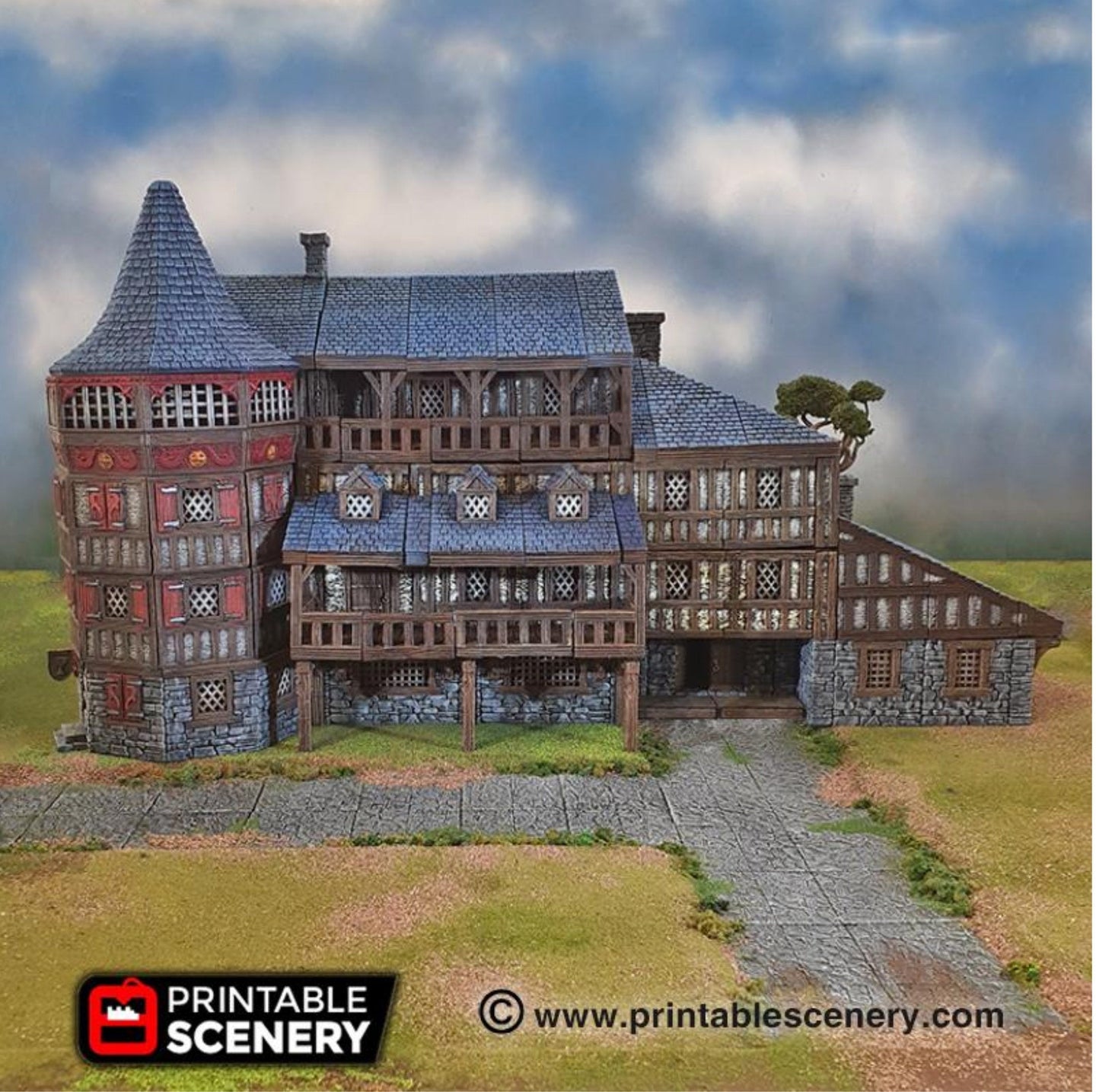Clorehaven Manor Inn - 28mm Goblin Grotto Wargaming Terrain D&D, DnD
