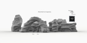 Windswept Canyon Rocks - 15mm 28mm 32mm Empire of Scorching Sands Wargaming Terrain D&D, DnD