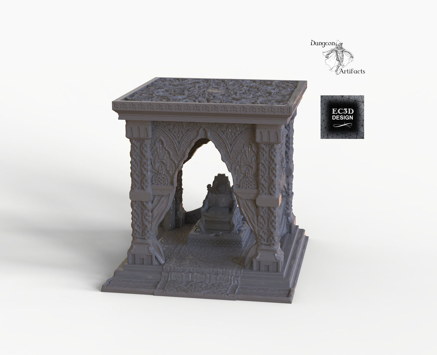 Ornate Throne Dais - 28mm 32mm Empire of Scorching Sands Wargaming Terrain D&D, DnD