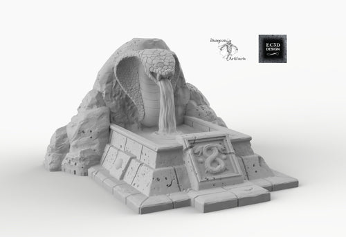 Snake Fountain - 15mm 28mm 32mm Empire of Scorching Sands Wargaming Terrain D&D, DnD